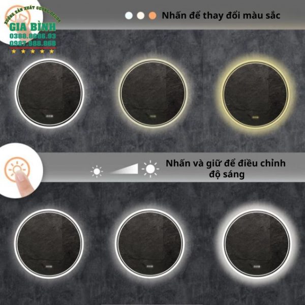 Gương bàn trang điểm Alura đèn Led mã TĐ06