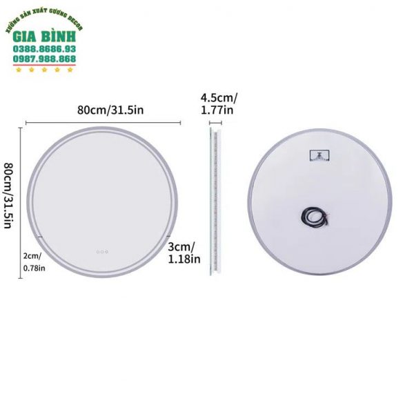 Gương bàn trang điểm Alura đèn Led mã TĐ06