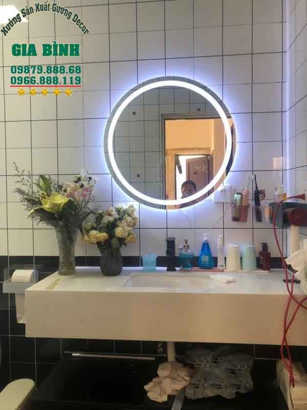 Gương Tròn Dây Da Đèn Led D60 – Sản Phẩm Gương Trang Trí Đẹp