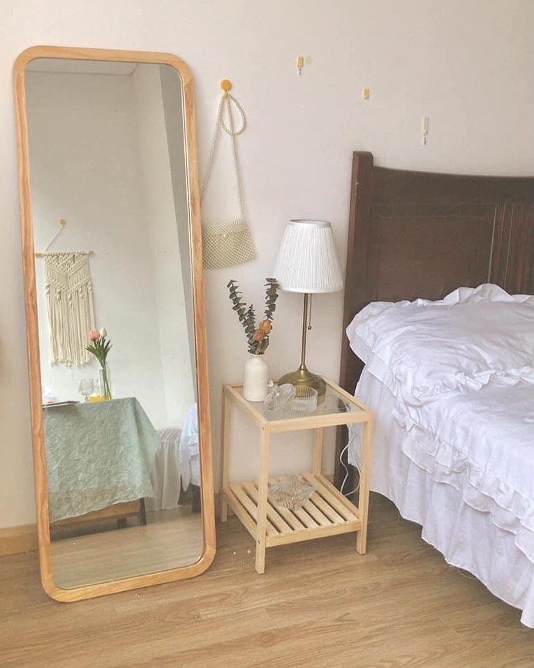 gương soi toàn thân viền gỗ