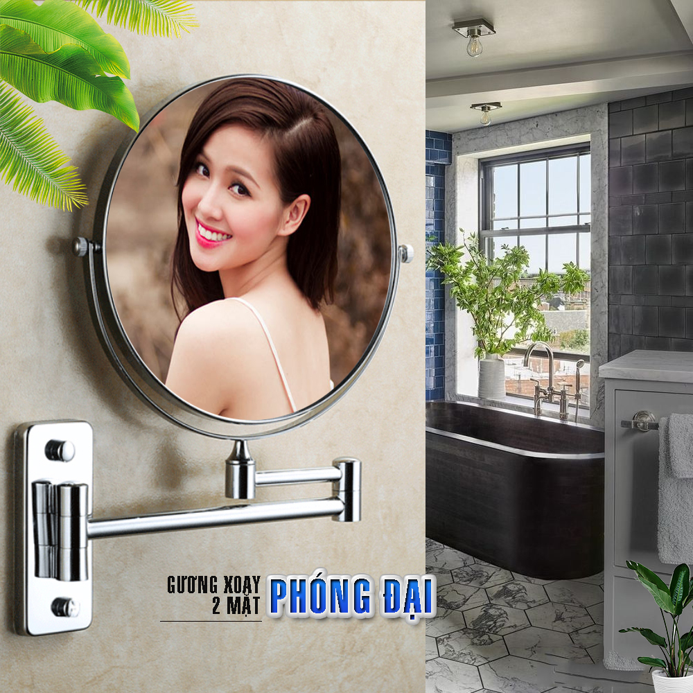 Mẫu gương trang điểm 2 mặt