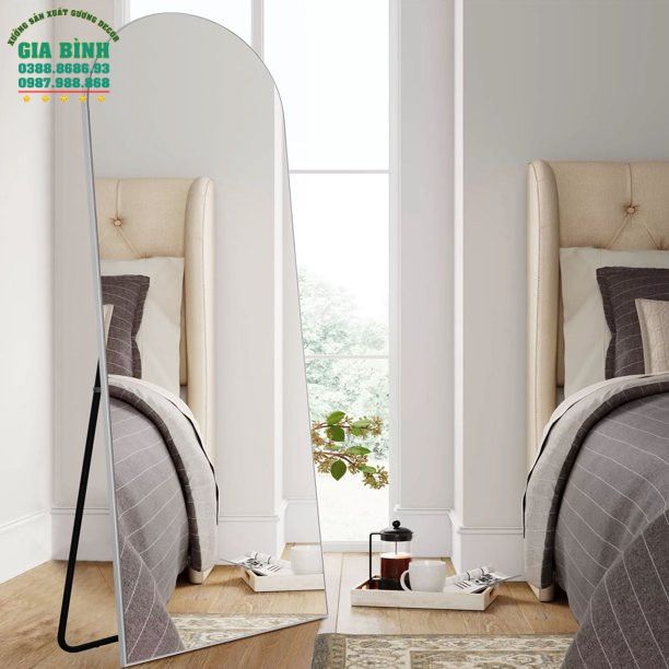 Gương soi toàn thân khung gỗ thiết kế dạng vòm mã GB16