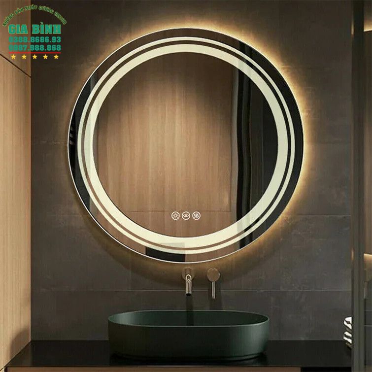 Gương LED treo tường hình tròn mã L04