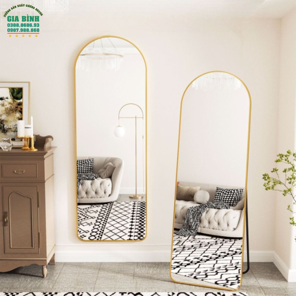 Gương đứng soi toàn thân khung kim loại
