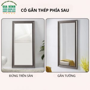 Gương soi toàn thân khung giả gỗ hình chữ nhật mã GB06