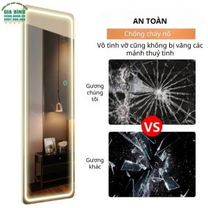 Gương LED treo tường soi toàn thân hình chữ nhật mã GB10