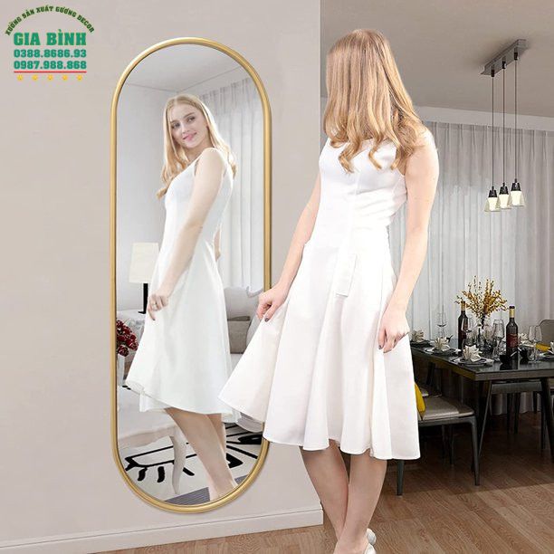 Gương soi toàn thân thiết kế hình bầu dục mã GB14