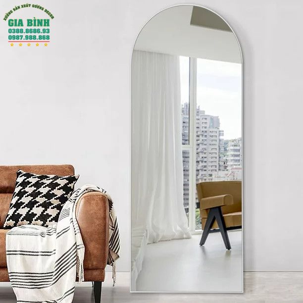 Gương soi toàn thân khung gỗ thiết kế dạng vòm mã GB16