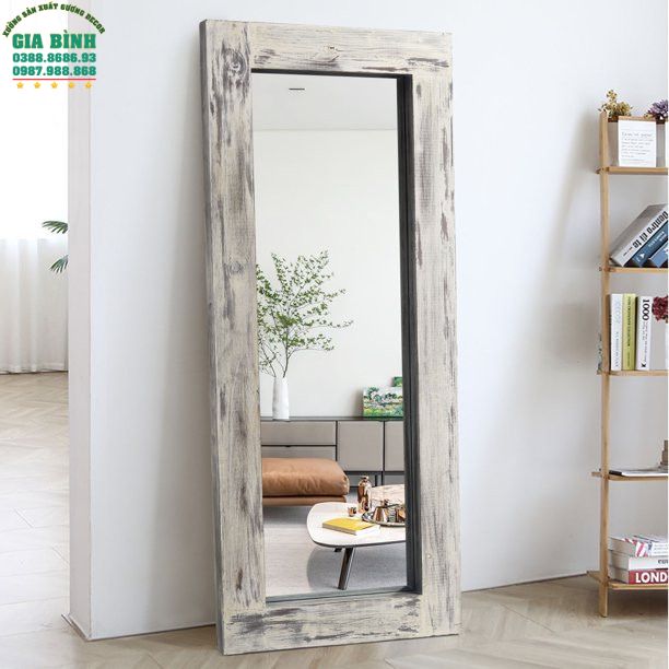 Gương gỗ nguyên khối soi toàn thân hình chữ nhật mã GB17