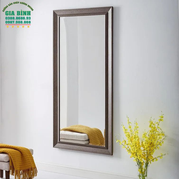 Gương soi toàn thân khung giả gỗ hình chữ nhật mã GB06