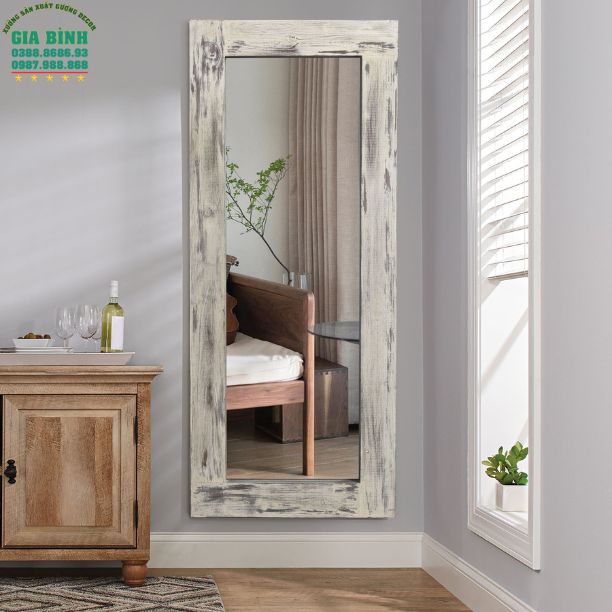 Gương gỗ nguyên khối soi toàn thân hình chữ nhật mã GB17