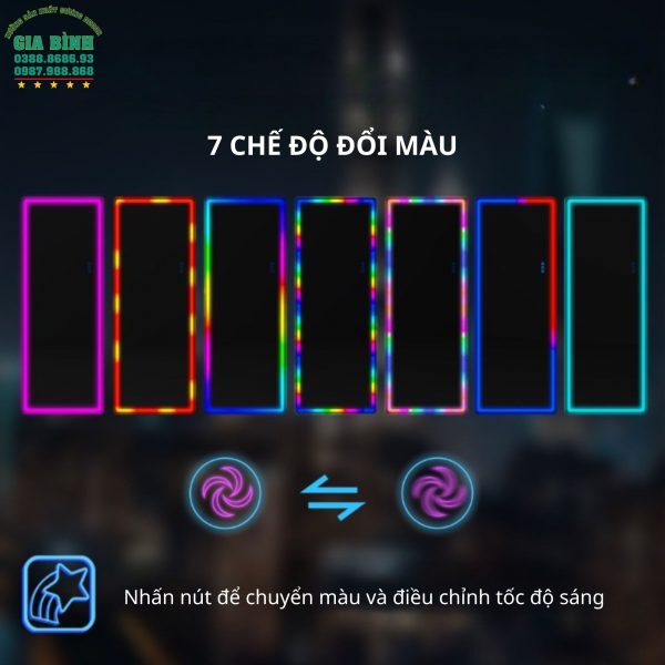 Gương LED nhiều màu soi toàn thân mã GB18