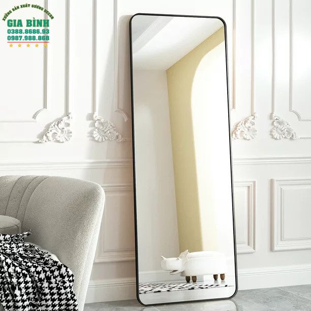 Gương soi toàn thân hình chữ nhật thiết kế góc bo tròn mã GB20