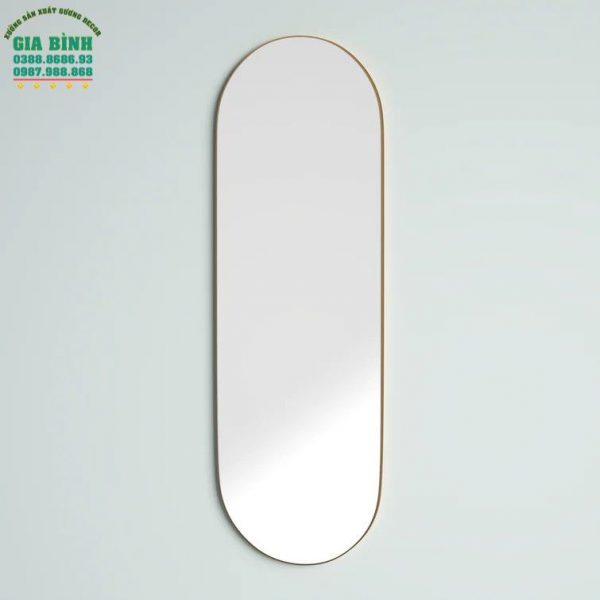 Gương gỗ soi toàn thân hình bầu dục mã GB19