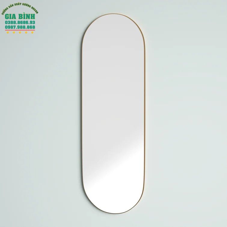 Gương gỗ soi toàn thân hình bầu dục mã GB19