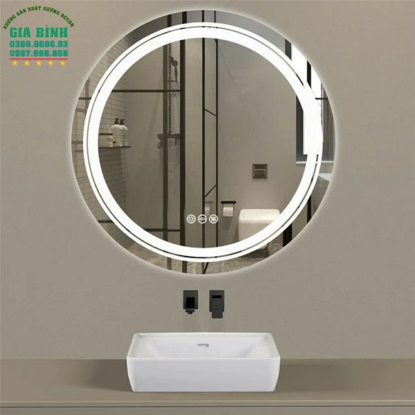 Gương LED treo tường hình tròn mã L04