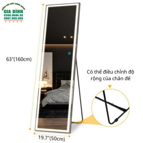 Gương LED soi toàn thân hình chữ nhật mã GB05