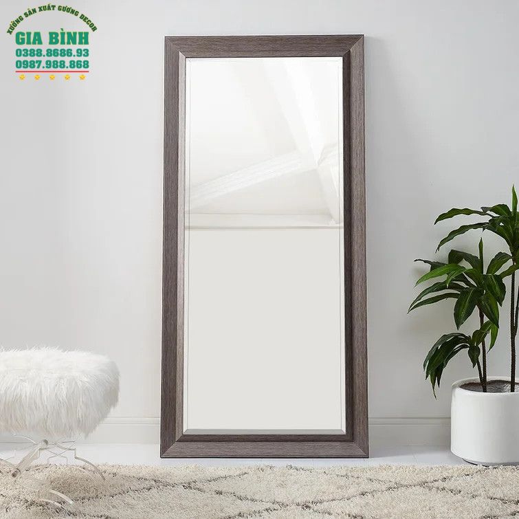 Gương soi toàn thân khung giả gỗ hình chữ nhật mã GB06