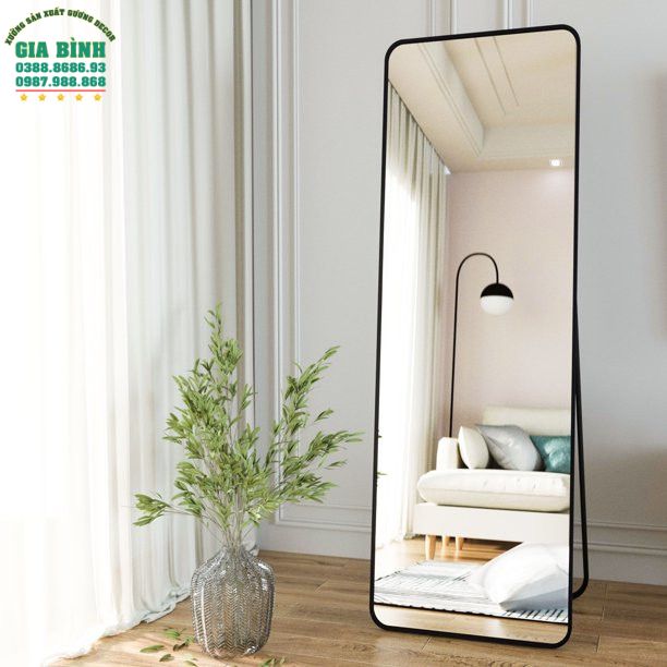 Gương soi toàn thân hình chữ nhật thiết kế góc bo tròn mã GB20