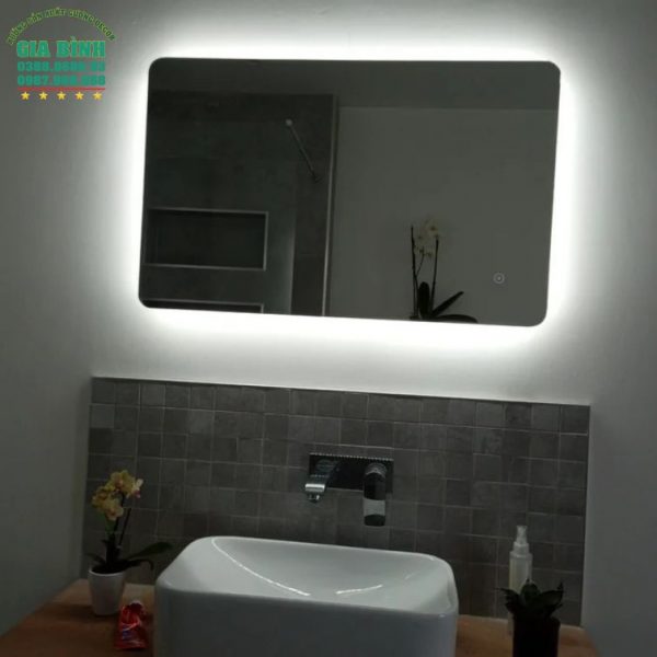 Gương LED treo tường hình chữ nhật mã GL02