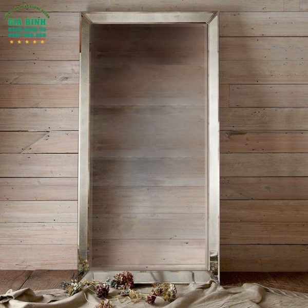 Gương soi toàn thân thiết kế khung bạc viền to mã GB12