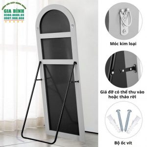 Gương soi toàn thân khung gỗ thiết kế dạng vòm mã GB16