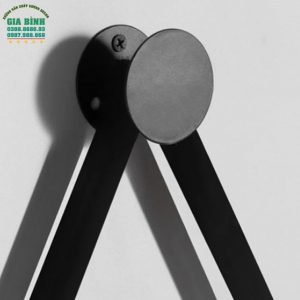 Gương dây da treo tường màu đen hình tròn mã TT01