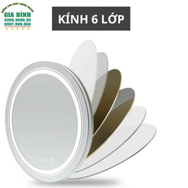Gương LED treo tường hình tròn mã L04