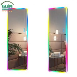 Gương LED nhiều màu treo tường hình chữ nhật mã GL06