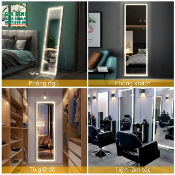 Gương LED soi toàn thân hình chữ nhật mã GB05