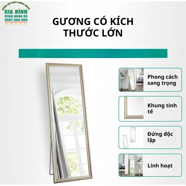 Gương soi toàn thân thiết kế hoa văn độc đáo mã GB11