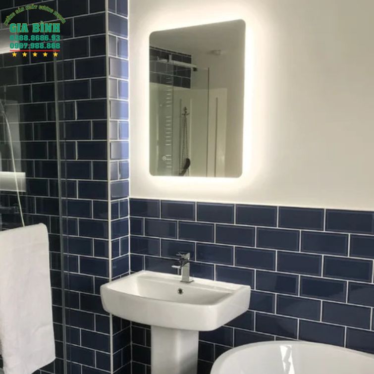 Gương LED treo tường hình chữ nhật mã GL02