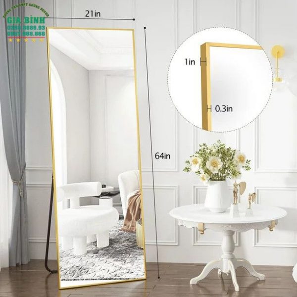 Gương soi toàn thân hình chữ nhật khung hợp kim mã GB02