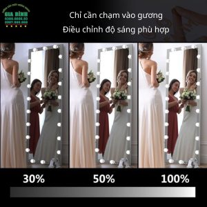 Gương soi toàn thân hình chữ nhật viền LED mã GB09