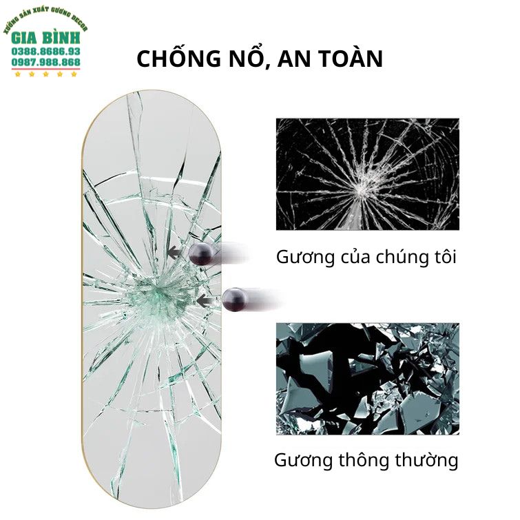 Gương gỗ soi toàn thân hình bầu dục mã GB19