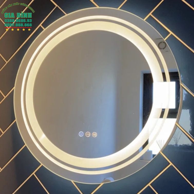 Gương LED treo tường hình tròn mã L04