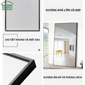 Gương soi toàn thân khổ lớn hình chữ nhật mã GB15
