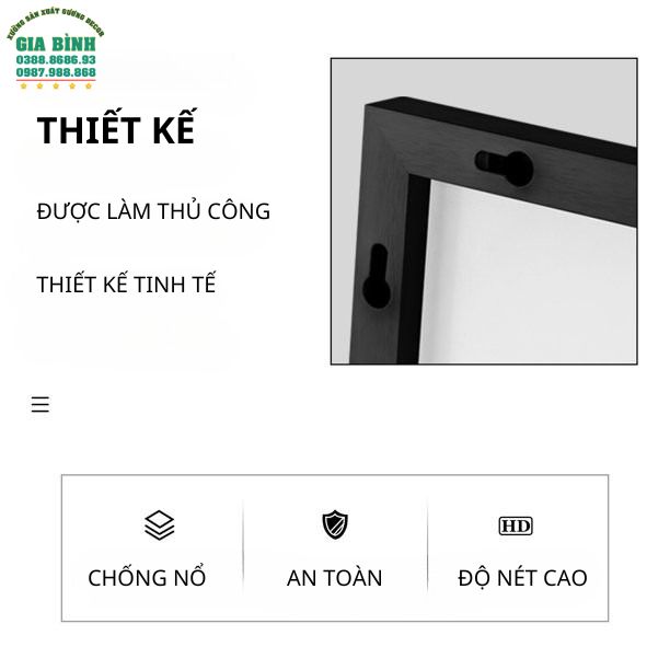 Gương soi toàn thân khổ lớn hình chữ nhật mã GB15