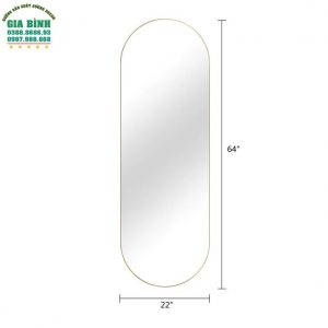 Gương gỗ soi toàn thân hình bầu dục mã GB19