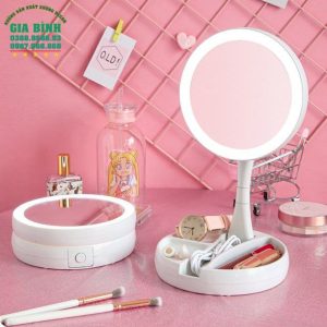 Gương để bàn có kèm khay đựng đồ mã DB08
