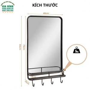Gương trang điểm dùng để trang trí trong nhà mã TĐ03