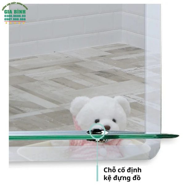 Gương phòng tắm treo tường hình chữ nhật mã PT01