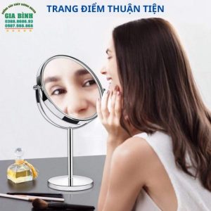 Gương để bàn hình tròn có chân đế mã DB07