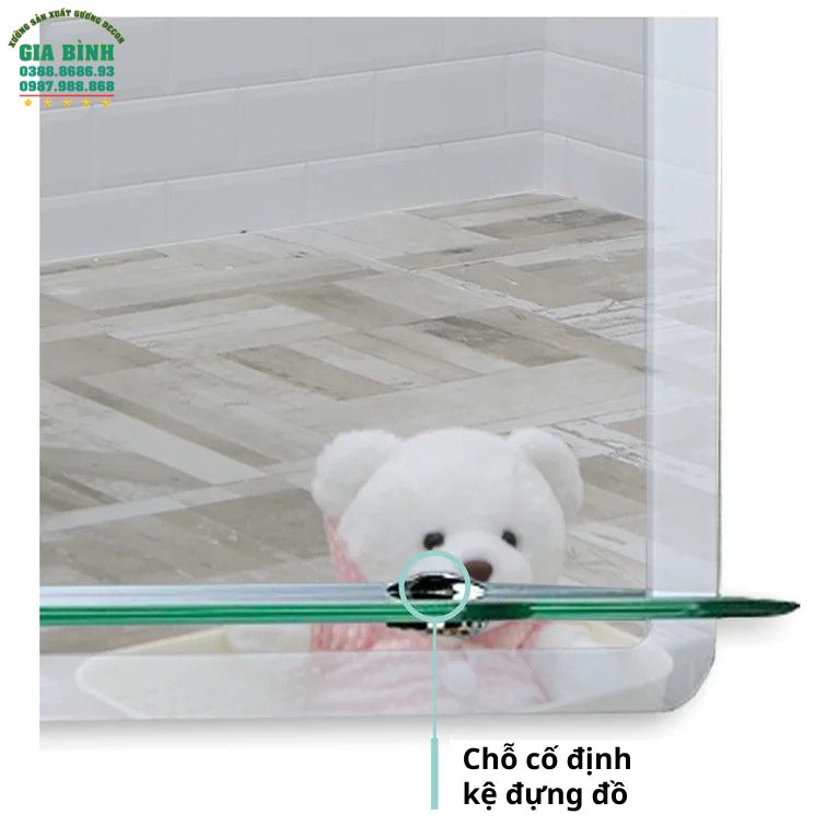 Gương phòng tắm treo tường hình chữ nhật mã PT01