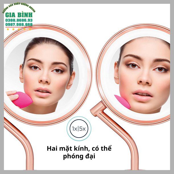 Gương để bàn Vanity có đèn LED mã DB11