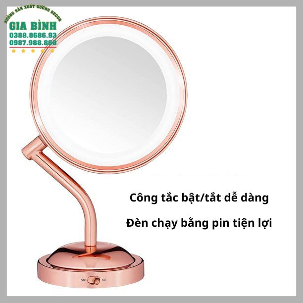 Gương để bàn Vanity có đèn LED mã DB11