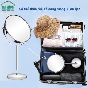 Gương để bàn hình tròn có chân đế mã DB07