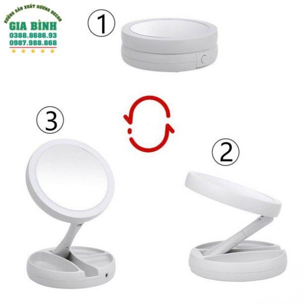 Gương để bàn có kèm khay đựng đồ mã DB08