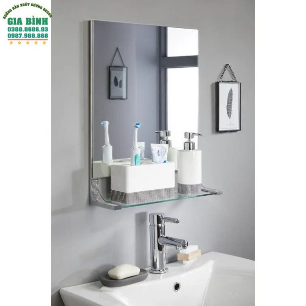 Gương trang điểm để trang trí kèm kệ mã TĐ04