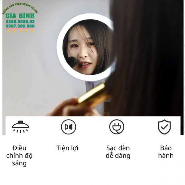 Gương để bàn có kèm khay đựng đồ mã DB08